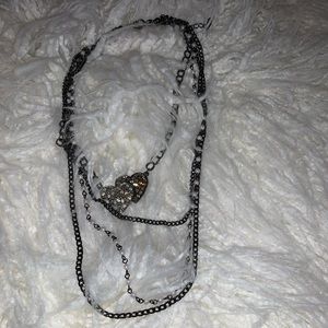Guess silver heart necklace
